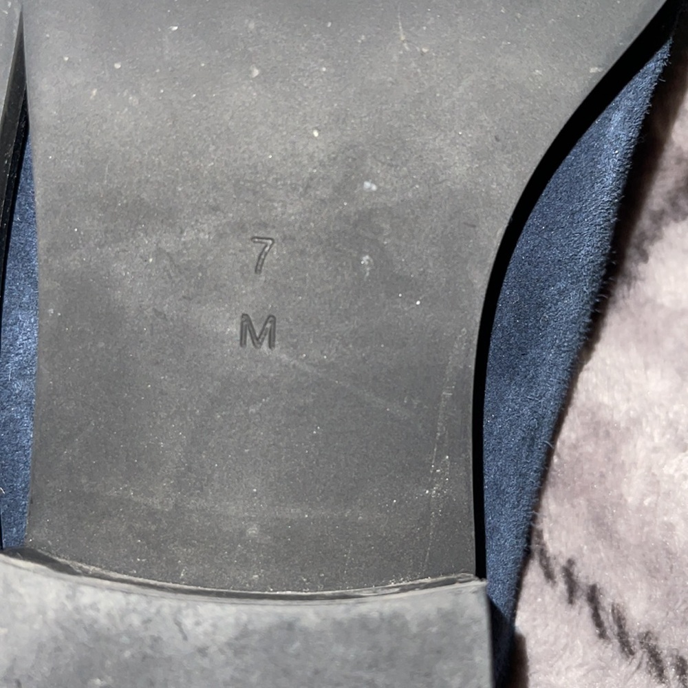 Neiman Marcus blue suede mules - Picture 6 of 6